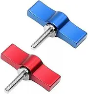 1PCS Slotted Bolts Photographic Equipment Adjustable Thumb Lock Screw Aluminum alloy Screws - (Thread Diameter: Red, Length: M4x17mm)