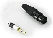 NewFantasia 4.4mm Male to 4-pin XLR Balanced Female Silver Plated Headphone Audio Adapter for Sony WM1A, NW-WM1Z, PHA-2A