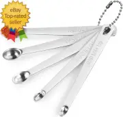 5 Pcs Mini Measuring Spoons Set, Stainless Steel Small Measuring Spoons Tad