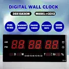 Large LED Wall Clock Indoor Temperature Calendar Date Digital Month Display AU
