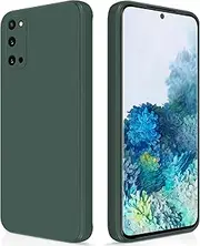 [GiiYoon] Case Compatible with Samsung Galaxy S20, Silky-Soft Touch Full-Body Protective Phone Silicone Case, Shockproof Cover with Microfiber Lining, Green