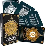 Han Yu Bowen Rune Oracle, RuneTarot Cards, The Card has its own Meaning Without a Guide.A Set Contains Two Pairs of 24+24 Cards for Beginners of Tarot Card, for Divination and Meditation