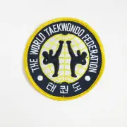 WLE World Tae Kwon Do Federation Patch - Blue/White/Yellow - Embroidery Style -