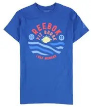 Reebok Mens Fit Barge 2019 Graphic T-Shirt, Blue, Small
