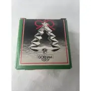 Gorham Vintage West Germany Lead Crystal Holiday Christmas Tree Ornament