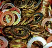 3/4" SAE F436 HARDENED FLAT WASHERS YELLOW ZINC 7 EACH