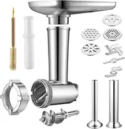 Meat Grinder Parts,Stand Mixer Attachment Food Grinder Set Kitchen Grinding Tools, Compatible for Kenwood Chef, Compatible for Chef XL KVC KVL KMix