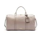 TONY BIANCO Harper Weekend Away Bag Light Grey Large PU Leather organisation New
