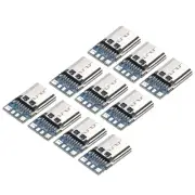 10Pcs USB 3.1 Type C Connector 24 Pins Female with PCB Board for Charging