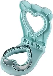 Welhammsae Sandwich Cutter, 1 Pcs Heart Shape Sandwich Cutter and Sealer, Pocket Sandwiches Cutter for Lunchbox and Breakfast, Kids Children Boys Girls Lunch Back to School, DIY Sandwich, Nordic Blue