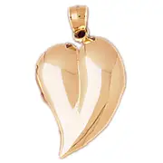 14K Gold 22MM Floating Heart Pendant