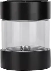 Water Cooling Tank Kit, Computer Water Pump Tank with G1/4 Threads, 60mm Dia Cylindrical Shape PMMA Computer Water Cooling Tank Black Clear