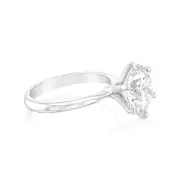 Luminesce Lab Grown 4Carat Certified Diamond Solitaire Ring in 18ct White Gold, P