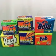 Vintage BOLD FAB WISK DASH Laundry Detergent Washing Powder Unopened BOX CHOICE