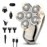 SEJOY 5 in1 Electric Shaver Razor Men Trimmer Bald Head Cordless IPX7 Waterproof
