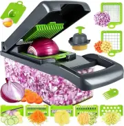 Multifunctional 13in1 veggie/fruit Chopper,Slicer,Dicer,With 8 blades&Container