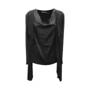L0464 BLUSA DONNA SANDRO FERRONE WOMAN SHIRT BLACK