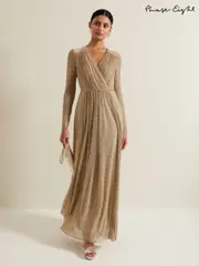 Phase Eight Metallic Masie Metallic Jersey Maxi Dress (E40625) | $436