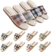 8 Pairs Disposable Slippers for Guests,House Slippers for Guests, Open Toe Indoor Slipper Comfortable Washable,Multi-Color Casual Spa Slipper for House,Hotel,Travel,Unisex Universal Size