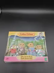 Calico Critters Yellow Labrador Family New In Box, Brother, Sister, Mom, Dad