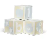 Melissa & Doug Jumbo ABC-123 Blocks - Natural/Blue New Sealed