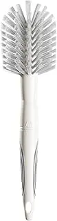 Tommee Tippee 2in1Clean Bottle and Teat Brush, Extra Wide, Soft Yet Durable Nylon Bristles for Scratch-Free Clean, Easy-Grip Handle with Teat Cleaner Inside