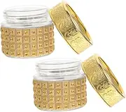LALADEFIEE 2pcs Travel Lotion Dispensing Bottle Foam Ornaments Universal Empty Bottle Accessories Coffee Foam Decoration Coffee Cup Juice Bottle Container Iced Coffee Rv Handle Golden Plastic