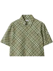 [Burberry London England] Burberry London England-Camicia Cropped Saxon-Donna 10 UK
