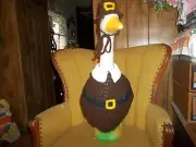 Pilgrim Thanksgiving Geese Outfit Crochet Geese Clothes Outdoor Statue Garden