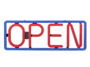 Horizontal LED Open Sign Light On/Off Switch Red Blue Shop Store BAR Cafe