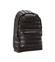 Nixon PRINCIPLE II Black Shinny Metallic Striped Zipper Compartment Backpack
