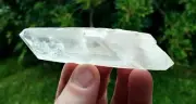 79g Natural White Quartz Double Terminated Earth Mined Crystal Point