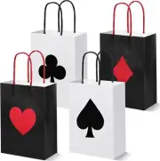 Outus 24 Pcs Casino Party Favor Gift Bags Inches, black, red and white
