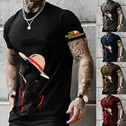 One Piece Monkey D. Luffy T-shirt Anime Cartoon Anime 3D Classic Street Style For Couple's Men's Women's Adults' 3D Print