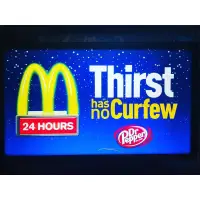 在飛比找蝦皮購物優惠-麥當勞 早期廣告招牌 24H 燈箱 Thirst has n
