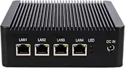 Micro Firewall Appliance, Mini PC, OPNsense, Untangle, VPN, Router PC, Intel Quad Core J1900, HUNSN RC01, 4 x Intel I211 LAN, 2 x USB, HDMI, VGA, SIM Slot, 4G RAM, 32G SSD