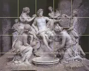 30 x 24 Art Mural Tumbled Marble Backsplash Bath Decor Tile #68
