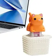 Meowing Cat Toy, Rechargeable Fidget Noise Maker, 1.18x1.18in Portable Entertainment Toy, Adorable Design, Interactive Sound for Home, School, Studio, Traveling, Parties