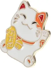 [WOFASHPURET] 1Pc Japanese Style Cat Brooch Cartoon Fortune Cat Lapel Pin Durable Breastpin for Clothing Accessories for and Japanese Style Enthusiasts