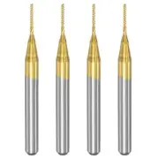 1/8" Shank 0.7mm x 6mm Titanium Coated Carbide End Mill CNC Router Bits 4pcs