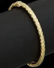 14K Italian Gold Hinged Bangle