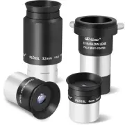 Alstar 1.25 Inch Plossl Telescope Eyepiece Set - 6mm 12.5mm 32mm Fully Multic...
