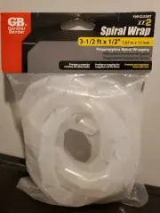 GB Spiral Wrap 3.5' x 1/2" Clear Polypropylene Computer & Networking Organizer