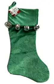 THE ELF ON THE SHELF Christmas Stocking 19" Green with jingle bells New