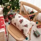 Jacquard Christmas Pillowcase Christmas Tree Cushion Cover Living Room/Office