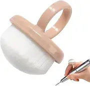 Finger Ring Nail Dust Brush | Nail Clean up Brush Scrubber,Manicure Duster Pedicure Supplies for Indoor Home Salon Outdoor Vacation