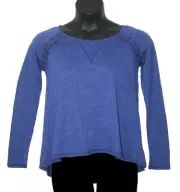 Miss Me Buckle Blue Open Back Aztec Top Small S Long Sleeve NWT $49.99