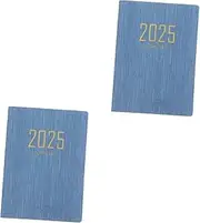 2pcs 2025 Schedule 2025 Agenda Planner Agenda Notepad 2025 Daily Book Academic Planner Schedule Notepads Notebook Paper (Blue, One size)
