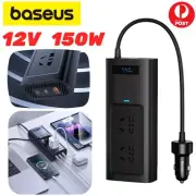 Baseus Car Inverter DC 12V To AC 220V 150W Auto Converter USB Type C Charger AU