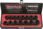 Metrinch IMPACT SOCKET SET MET-2400 15Pcs 1/2 Inch Square Drive, Metric & A/F